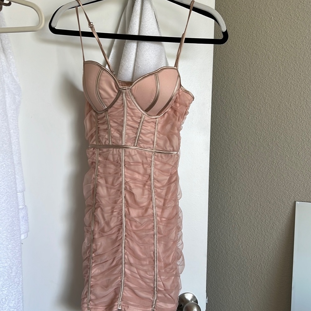 Blush mini dress